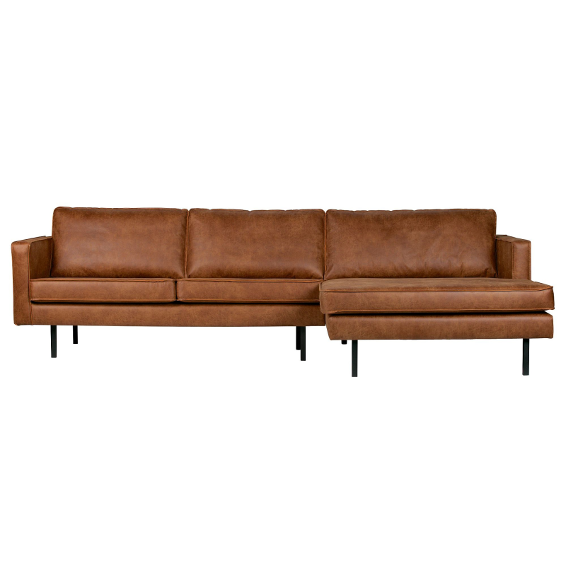 Cognac Rodeo Chaiselong Højrevendt Bepurehome Sofa - 8714713082926