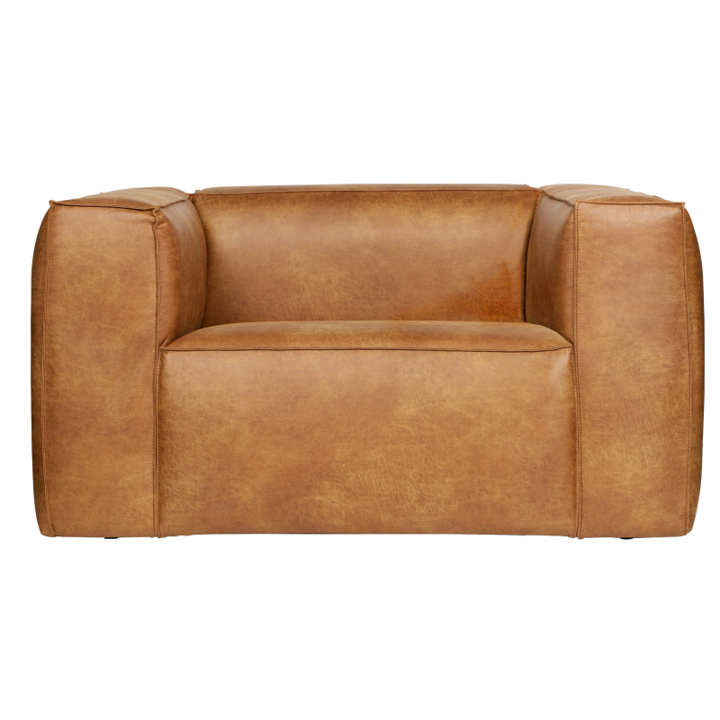 Cognac Bean Woood Lænestol - 8714713140473