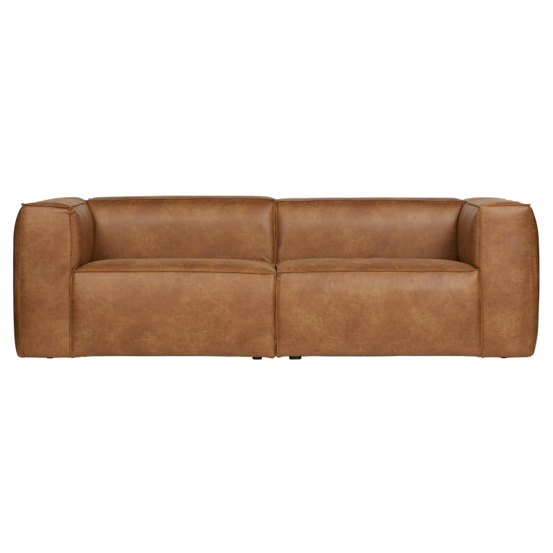 Cognac Bean Pers Woood Sofa - 8714713084371