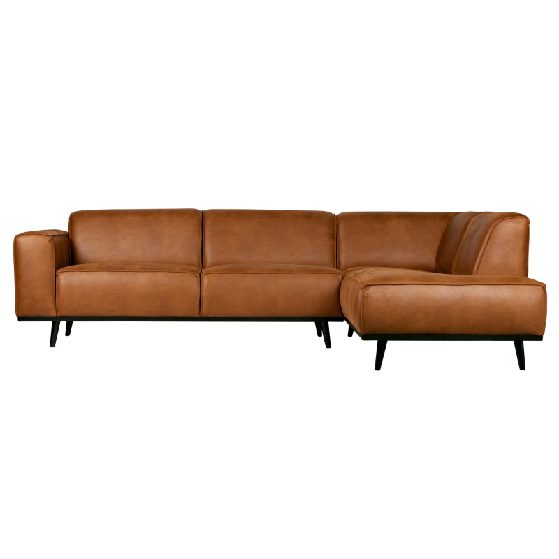 Cognac Statement Hjørne Højrevendt Økolæder Bepurehome Sofa - 8714713088508