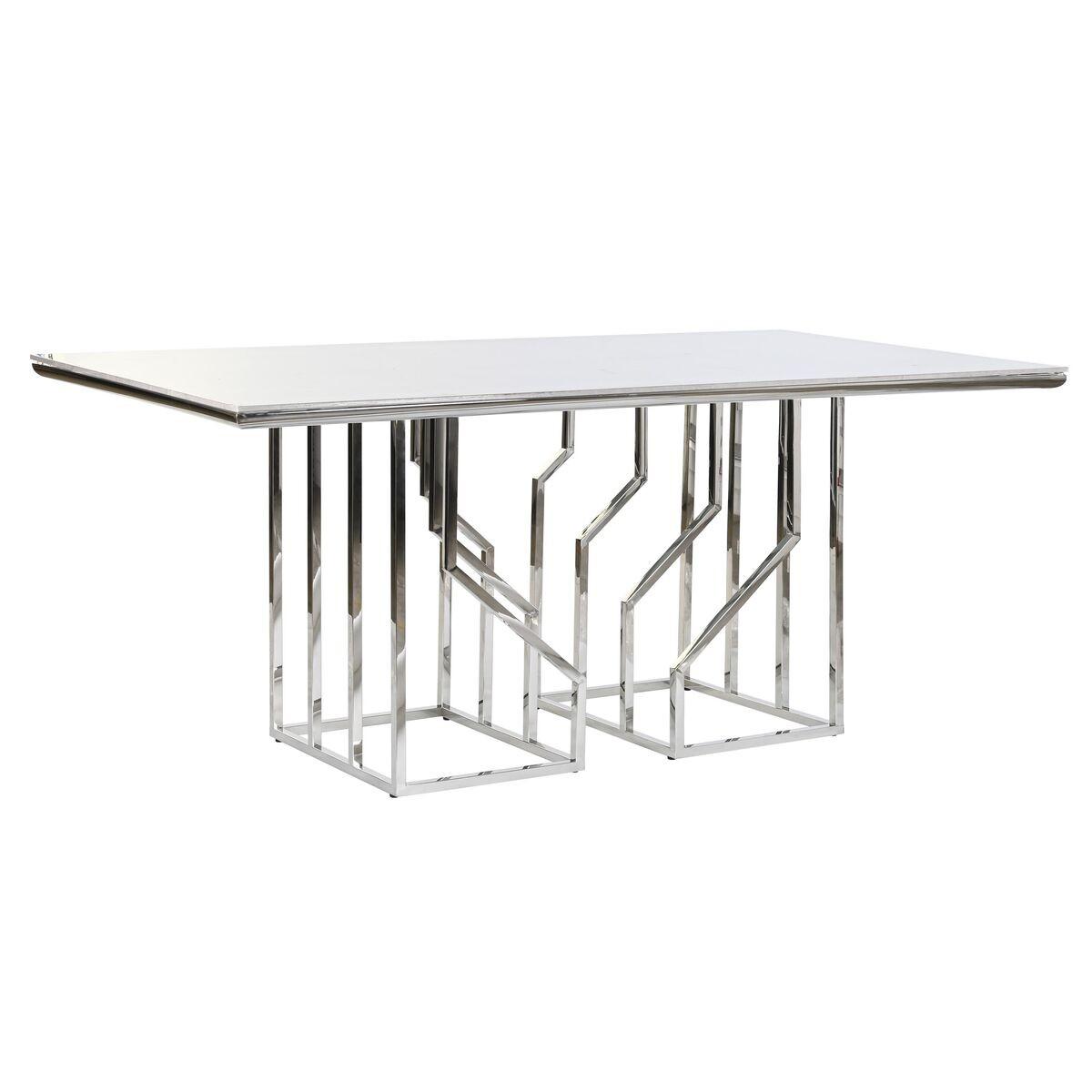 Sølvfarvet Krystal Stål 180 Dkd Home Decor Spisebord - 8424001996391