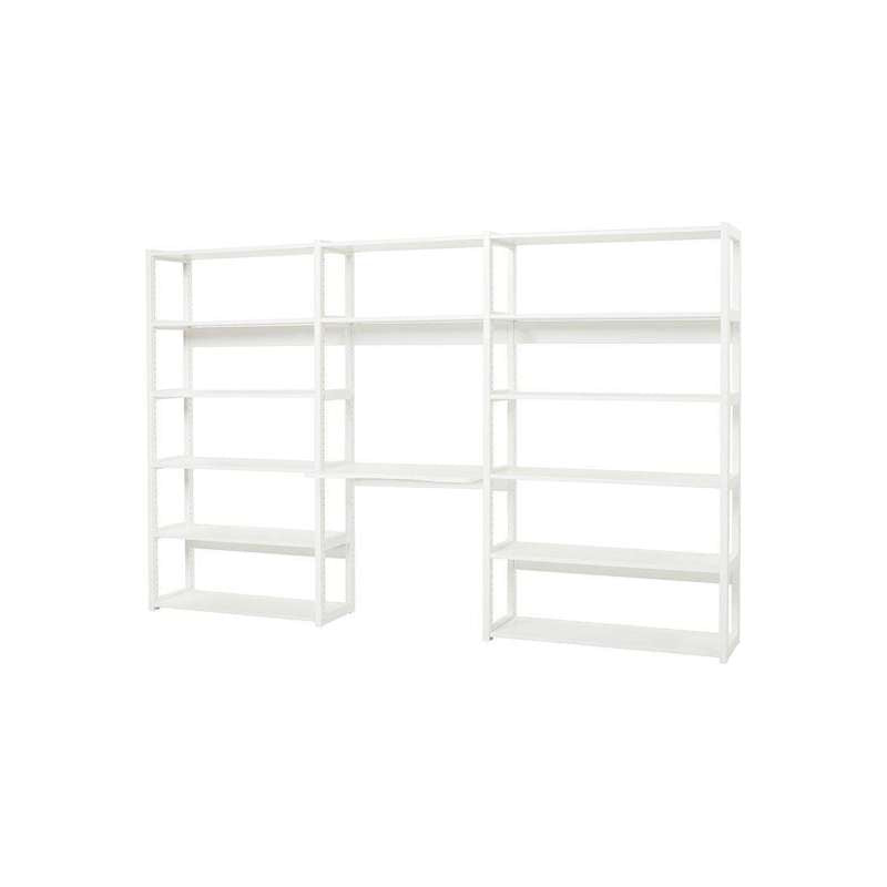 Hvid Storey Sektioner Hylder Skriveplade Hoppekids Reol - 5706558036403