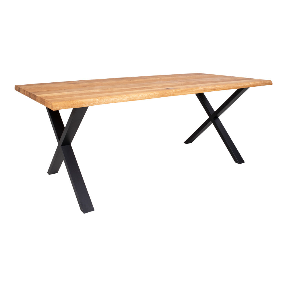 Natur Toulon Med Bølget Kant Egetræ Forberedt Til Tillægsplader 95x200x75 Housenordic Spisebord - 5713917002498