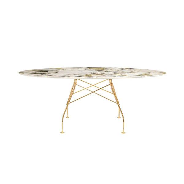 Glossy 192x118 Symphonie Guld Stel Kartell Spisebord - 8058967294170