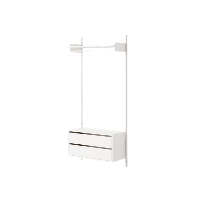 Hvid Wardrobe Shelf Med Skuffer New Works Reol - 5712826429181