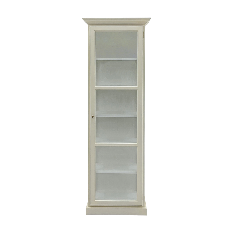 Hvid Kox Låge Beige Plankoa Store Vitrineskab