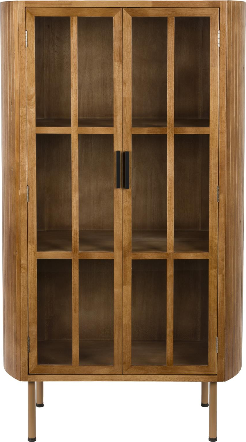 Mørkebrun Yaz Gummitræ : : 140 : Studio White Vitrineskab - 8718548092235