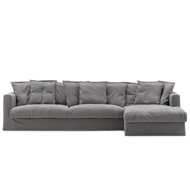 Grå Grand Air Personers Divan Højre Decotique Sofa