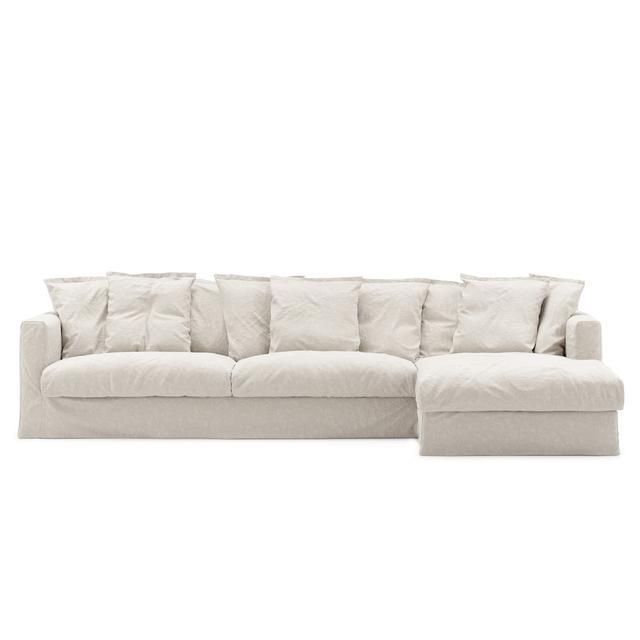 Hvid Grand Air Personers Divan Højre Creme Decotique Sofa