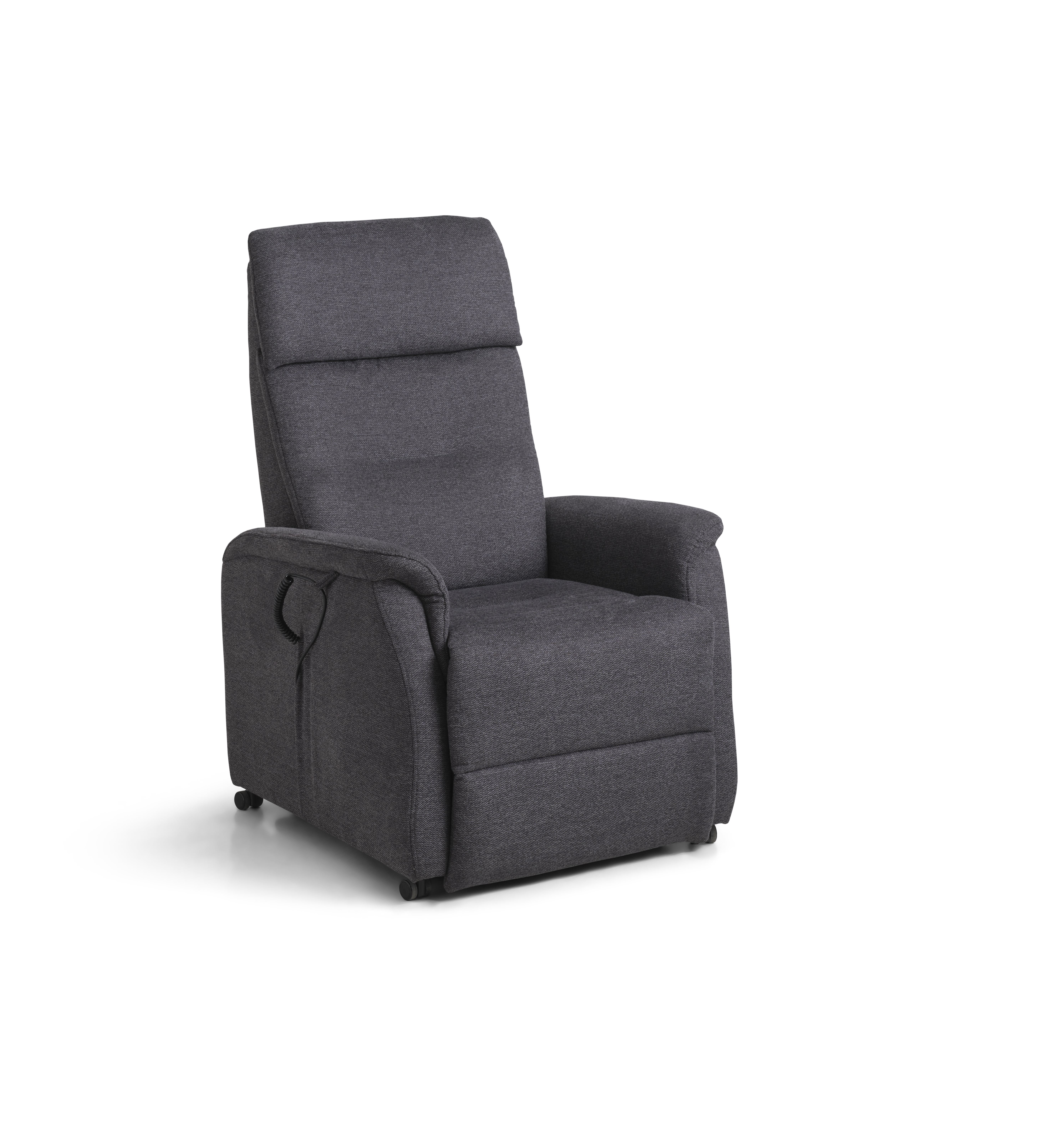 Alexander Recliner Motors Antracitgrå Polyester Stof Hjul Lexpo Living Lænestol - 5715249031153