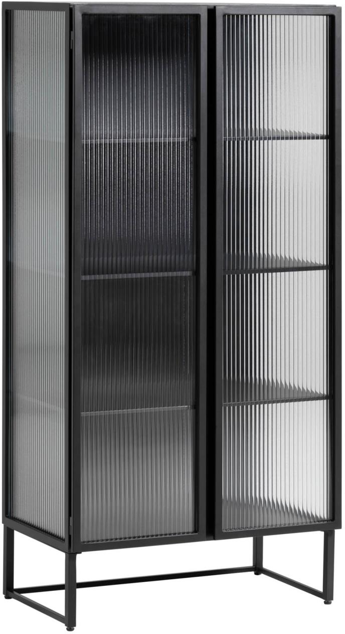 Sort Trixie Industrielt Metal Hærdet Glas H14341 Kave Home Vitrineskab - 8433840615653