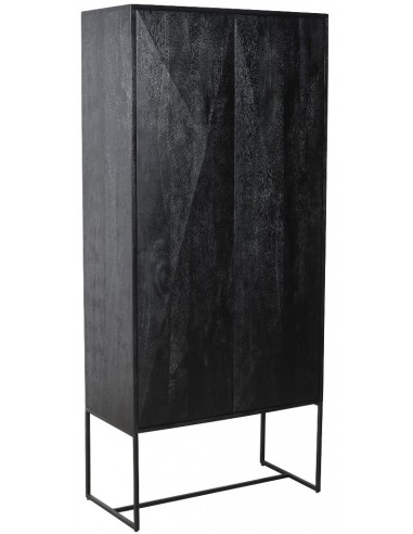 Sort Onyx Metal Mangotræ H180 Ptmd Vitrineskab